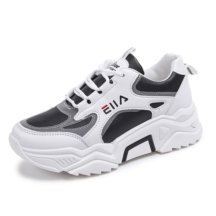 New Sneakers Women Breathable Mesh Casual Shoes Female Fashion Sneaker Lace Up High Leisure Women Vulcanize Shoe Platform