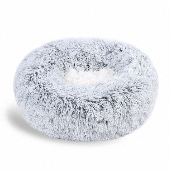 Round Pet Litter Fall And Winter Plush Cat Litter Color Blocking Dog Kennel Pet Bed Pet Mat
