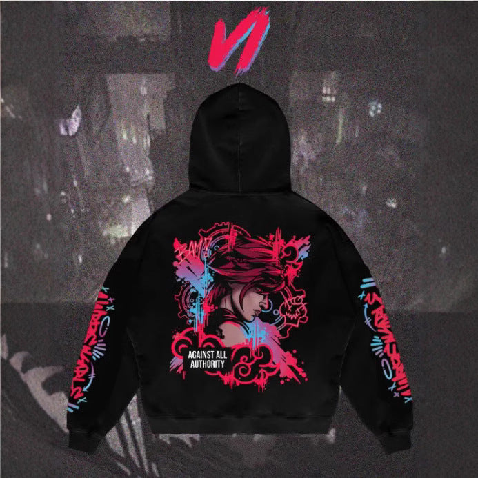 Popular Arcane League Jinx Graphic Hoodies All Anime Charact