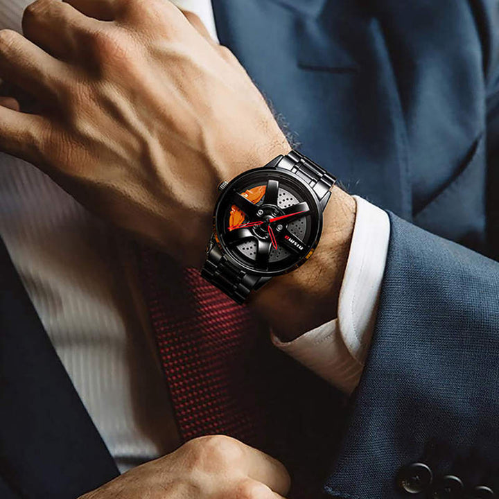 NIBOSI Wheel Rim Mens Watches Top Brand Luxury Sport Car Watch Men Fashion Waterproof Men&