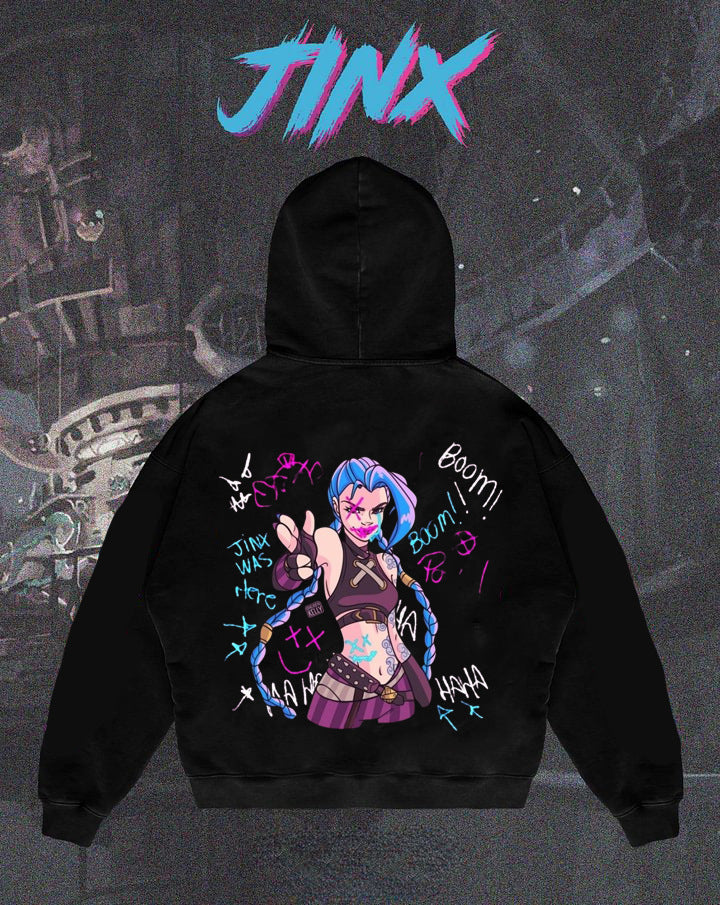 Popular Arcane League Jinx Graphic Hoodies All Anime Charact