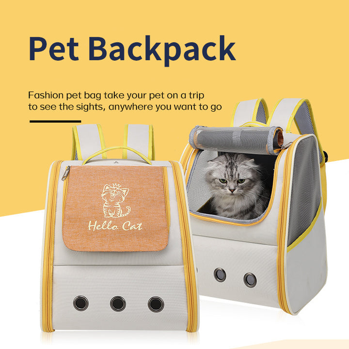 Cat Bag Pet Bag Carrying Convenient Backpack Portable Breathable Cat Dog Pet Supplies