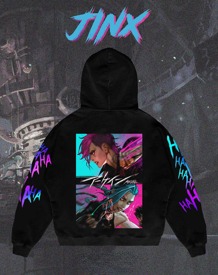 Popular Arcane League Jinx Graphic Hoodies All Anime Charact