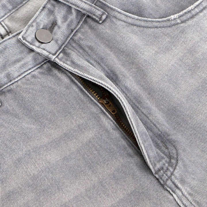 Style Ounce Premium Grey Slight Flare Denim Long Pants